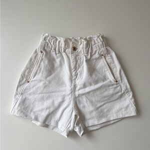 ZARA Women's White High-Waisted Shorts